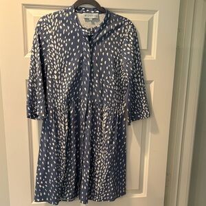Tuckernuck Navy and White Long Sleeve Dress